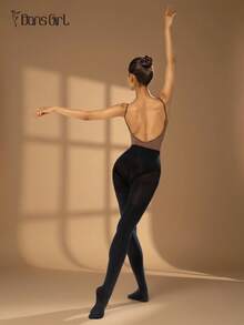 DonsGirl 一套（2双）专业芭蕾/爵士/钢管舞/瑜伽紧身袜，无缝设计 - 黑色 - 查看 5