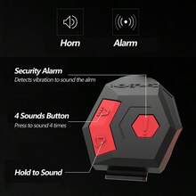 جرس كهربائي للدراجة بصوت عالي 120 ديسيبل، إنذار مضاد للسرقة، قابل للشحن عبر USB، مع وظيفة التنبيه، إكسسوار للدراجة - جرس + إنذار - مشاهدة 6