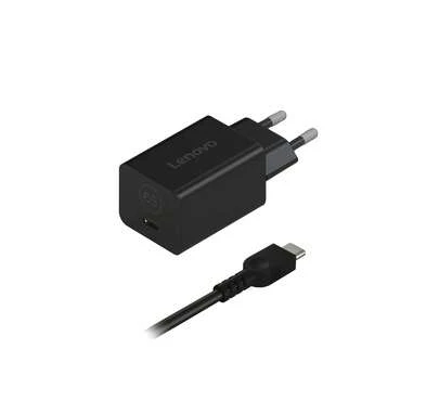  Adattatore Lenovo GAN Nano da 65 W (ricarica rapida per PC e dispositivi mobili, USB-C, tensioni di uscita regolabili, compatto) Cavo da 1,8 m - Nero