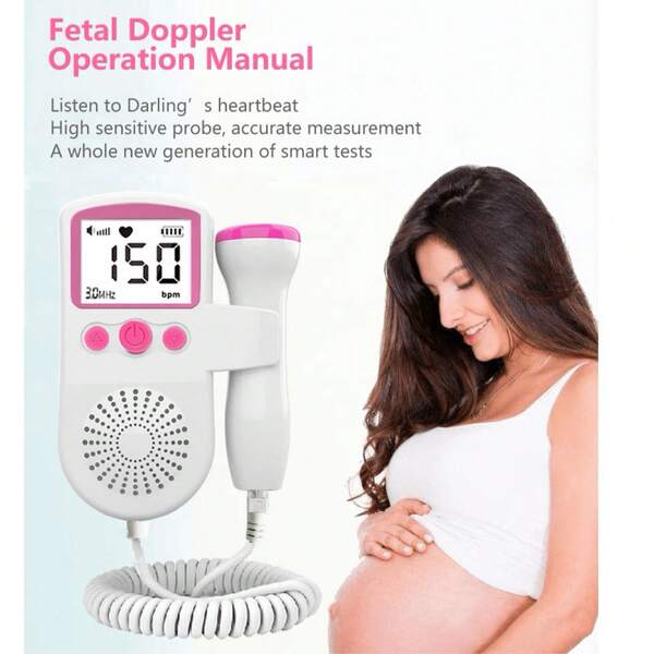 1 Pc Fetal Heart Meter Home Doppler Ultrasound Pregnant Women Handheld Convenient Fetal Fetal Movement Stethoscope Fetal Heart Monitor