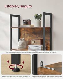 SONGMICS Crockery Cabinet & Kitchen Storage, Storage Racks - Maroon - View 4