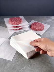 50pcs Round Parchment Paper Sheets,Non-Stick Waterproof Oil Proof Meat Wrapping Paper Squares,White Paper, Hamburger Paper, Round Food Mat Paper, Oil-Absorbing And Oil-Proof Paper, Non-Stick Food Paper, Healthy Baking Paper - Multicolor - View 4