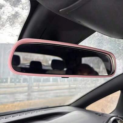 1 pieza Cubierta protectora de espejo retrovisor de silicona multicolor, accesorio decorativo y protector para el interior del automóvil