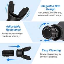 Portable Lung Breathing Trainer, Adjustable Resistance, Made Of High-Quality Silicone, Improves Respiratory Capacity And Endurance, Easy To Clean And Use. - Multicolor - View 3