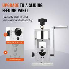 Pelacables manual, pelacables de cobre de 0,06'' a 1,5'' con manivela o taladro, referencia de profundidad de pelado visible, pelador de cables portátil con marco de aluminio para reciclaje de chatarra de cobre - 0,06'' a 1,5'' - Ver 3