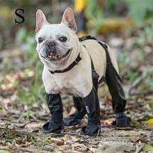 Adjustable Waterproof Dog Shoes - Breathable Soft Paw Protective Covers, Buckle Closure, All-Weather Anti-Dust Pet Boots, Suitable For Small Dogs (French Bulldog, Poodle, Shih Tzu)