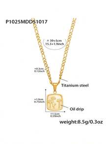1 pezzo Collana con ciondolo a forma di cuore con zirconia, set di collane con ciondoli a goccia, placcato in oro 18K in acciaio inossidabile