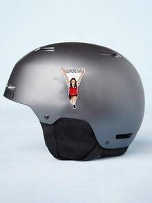 1PC"Superstar"Sticker,Sport Running Stickers, Perfect For Self-Motivation! Great For Personal Space, Planner And Notebook. Perfect For Students, Self-Improvement Advocates, And Anyone Who Values Encouragement. Categories: Motivational Stickers, Positive Quotes, Self-Help Art, Inspirational Designs. " - Multicolor - View 8