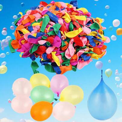 1000pcs Colorful Water Balloons, Christmas And Halloween Party Decorations, Game Props , Pool Yard Parties, Birthdays