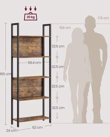 SONGMICS Crockery Cabinet & Kitchen Storage, Storage Racks - Maroon - View 7