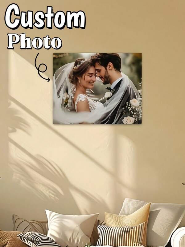 1pc Custom Poster, Create Your Own With Personalized Photo Or Text, Premium Quality Print For Stunning Wall Decoration, Suitable For Home, Office, Or Events, Perfect Customized Gift For Birthdays, Christmas, Thanksgiving, Halloween, And Special Moments