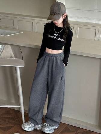 女童休闲直筒裤，时尚百搭儿童长裤，春秋季