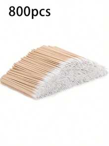 1000/500pcs Ultra Fine Tip Cleaning Swabs, Disposable Nail Cleaner Sticks, Wooden Makeup Cosmetic Applicators, Small Pointed Eyebrow Makeup Remover Tools, Cosmetic & Personal Care, Makeup Remover Swabs, Manicure Supplies, Foot Care Products, Pedicure Tools, Travel Essentials, Suitable For Lining Eyes, Lips, Shaping Brows & Other Makeup, Cleaning Supplies, Household Cleaning Swabs, Outdoor Care Tool Accessories