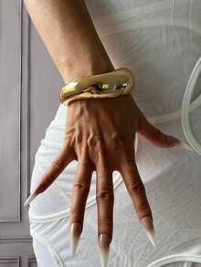 3件套/1件串珠手链，金色手链，宽手链，厚手链，手链套装，宽手链，女士手链，送她的礼物 - 金黃色 - 查看 19