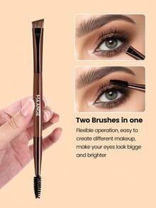 MAANGE 9件套亲肤舒适化妆刷套装，超柔软，包含粉底刷、遮瑕刷、修容刷、鼻刷，适合日常面部彩妆，粉底刷适用于液体粉底，适合女性和女孩使用。套装包含化妆刷，化妆刷套装，全套化妆刷套装，化妆套装，化妆刷套装，化妆礼品套装，赠品，专业化妆刷，全套化妆刷套装 - 咖啡棕 - 查看 8