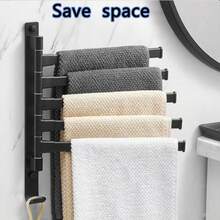 Foldable Bathroom Towel Rack, Drill-Free Installation, Suitable For Washstands, Toilets And Bathrooms, Simple And Practical - Multicolor - View 7