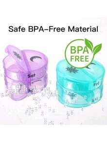 1 hộp đựng thuốc di động nhiều màu sắc, chống ẩm và khử mùi, cỡ lớn, hộp đựng thuốc du lịch, hộp đựng thuốc 7 ngày, uống 2 lần một ngày, vitamin, dầu cá, hộp đựng thuốc thông dụng, hộp đựng thuốc lớn, dụng cụ phân phát thuốc hoàn hảo cho du lịch, cắm trại, hành lý xách tay. - Nhiều màu - Xem 9