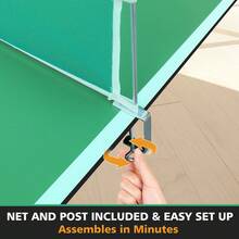 6-9ft Mid-Size Foldable Table Tennis Table Top, Portable Ping Pong Table Board For Indoor Games - Green - View 5