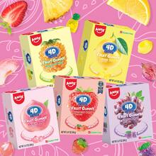 Amos 4D Burst Fruit Gummy Candy, Gluten Free, Assorted Fruit Flavors (Pineapple, Lemon, Peach, Strawberry, Grape), 8.47oz Box - Soft & Chewy, Natural Flavors, Snack Size - Mixed Fruity - 查看 2