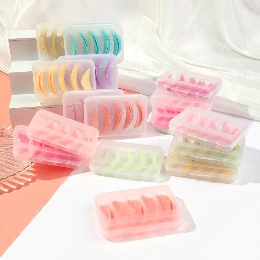 5pcs Silicone Eyelash Curler Pads, Eyelash Lift Shields, 3D Eyelash Curler Accessories, Applicator Tools