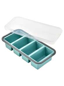 Silicone Freezer Tray With Lid, Suitable For Making Ice Cubes, Frozen Soup, Stew, Sauce And Pre-Prepared Foods, Also Suitable For Storing Rice, Leftovers, Juice, Desserts, Milkshakes And More - Multicolor - View 13