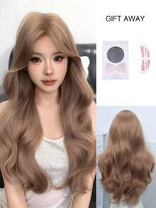 alicegarden Forehead Lace 4 * 1, Forehead Lace Curly Hair Wig, Medium Brown Long Curly Hair Wig, 26 Feet Long, Natural And Realistic Wig For Daily Use - Brown - View 8
