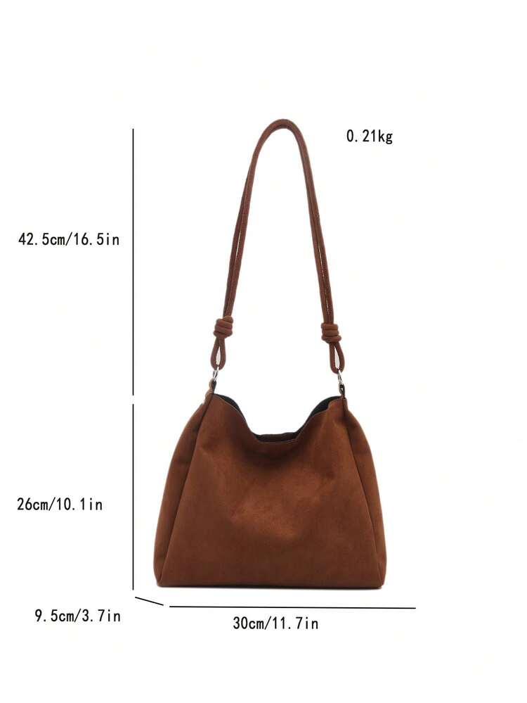 Bolso de mano de lujo de diseño de moda de piel de PU de alta gama - Caqui - Añade 2