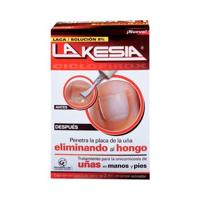 Lakesia Laca Solucion 8% Tratamiento Para Combatir El Hongo De La Uña De 3ml.