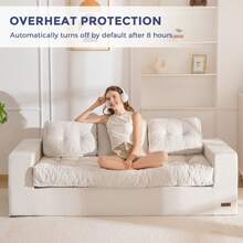 MAXYOYO 2/3 Seater Boneless Couch,Chenille Comfy Sofa With Extra Deep Seats For Living Room - Màu Xám nhạt - Xem 6