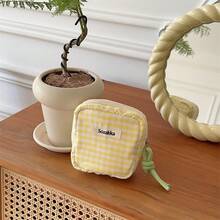 Makeup Bag Mini Makeup Bag For Purse Cute Cosmetics Bag For Women Girls Checkerboard Makeup Bag Sanitary Napkin Storage Bag Menstrual Pad Bag Tampon Holder For Purse,Boho Vibes