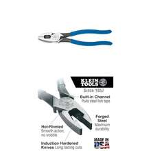 Klein Tools D213-9NE-CR Alicates de corte lateral y crimpado de conector de 9 pulgadas de alto apalancamiento(Corte HD con tracción FT Conductor) - Tipo 1 - Ver 1