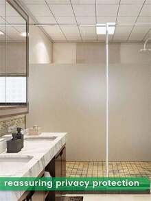 1 Roll Static Cling Glass Film, UV And Glare Blocking Window Film Sticker For Home And Bathroom, Removable Indoor Decorative Film For Day And Night, Solid Color