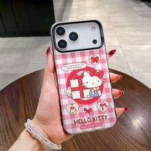 Miniso Hello Kitty Phone Case With Pink Plaid, Gift Box, Hearts And Bows Pattern  For IPhone 17 Pro Max/17 Pro/17 AIR/17 16, 15, 14, 13, 12, 11 Pro Max, X, XR, XS Max, 8, 7 Plus,Ideal For Holiday Gifting,The Girlfriend,Stocking Stuffers,For Iphone 17 Pro Max Case,Iphone 17 Pro Max Case,Iphone 17 Case. - 粉色 - 查看 2