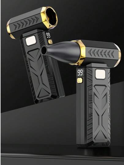 130,000 RPM Ventilador turbo portátil ultra potente, 200g de empuje a 52m/s de alta velocidad, carga rápida Tipo-C, diseño sin escobillas, enfriamiento para coche, secador, teclado, computadora, barbacoa, campamento al aire libre, viento ultra fuerte y compacto