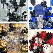 50 pièces Ensemble de ballons en latex de couleur unie multicolore, avec une large gamme de couleurs incluant le rose, le bleu, le vert, le rouge, l'or, le noir, le blanc, l'orange, le jaune, etc. Convient pour Noël, anniversaires, mariages, fiançailles, remises de diplômes, enterrements de vie de garçon, rassemblements de fête, baptêmes, décorations photographiques, décors de fête, arches et guirlandes de ballons DIY et autres scènes. - Multicolore - Voir 6