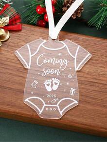 2026 Transparent Acrylic Ornament, Pregnancy Announcement, Gifts For New Parents, Christmas Tree Hanging Decoration, Gifts For Expecting Parents, Shower Gifts, Home Decoration Party Holiday Decor,Christmas Decoration - Multicolor - View 2