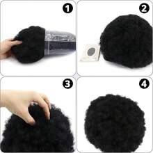 Afro Wig For Men - Curly 80s Disco Hair, Perfect For Men's Disco Outfits In The 70s, Black Color - Black - View 3