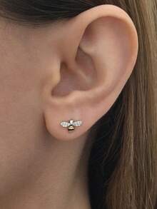 一对可爱蜜蜂耳钉，适合少女日常佩戴、派对首饰或生日礼物 - 7# - 查看 6