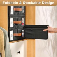 4/8 Pack Wardrobe Organizers And Storage, Foldable Bedding Storage For Bedsheets, Duvet Covers And Pillow(Queen Or King Size), Sheet Storage For Wardrobe With Window,Bed Sheet Organizers And Storage - 黑色 - 查看 5