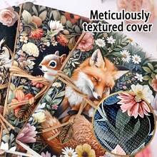 1 件，A5，80 页，动物森林速写本，兔子，松鼠，狐狸，猫头鹰，绷带悬挂，空白图片笔记本，便携式旅行速写本，DIY 日记本，空白笔记本，非常适合书写，非常适合彩色铅笔、油画颜料、马克笔和完美的礼物，圣诞礼物 - A5 - 查看 9