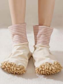 2025 New Personalized Loose Foot Cover Dragging Socks, Postpartum Socks, Autumn/Winter Sleep Socks, Multi-Functional High Elasticity Socks, Unisex Stripe Mid-Calf Socks