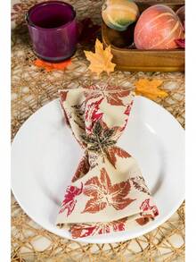 DII Colección rústica de Hojas de otoño, decoración de Mesa de Acción de Gracias y otoño, Juego de servilletas, 20 x 20, 6 Piezas - 1 - Ver 8