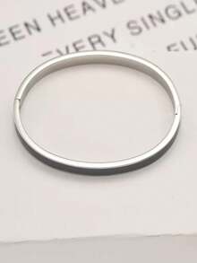 1条彩色珐琅手链，3毫米纤细不锈钢简约浪漫女士手链，永不褪色 - 3mm銀色 - 查看 3