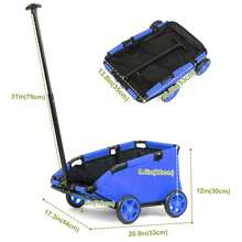 Wedyvko Pet Stroller For Small Dogs, Puppies, Cats, And Rabbits – Foldable With 45° Angled Design And 360° Rotating Handle – Comfortable Cushioned Seat, Restraint Strap, And Storage Bag – Perfect For Walks, Parks, And Outdoor Adventures - Blue - View 6