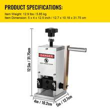 Máquina peladora de cables manual de 0,06 a 0,98 pulgadas, máquina peladora de cables con manivela portátil, herramienta para pelar cables, construcción de aluminio, para reciclaje de chatarra de cobre - Herramienta para pelar cables de 0,06 a 0,98 pulgadas. - Ver 7