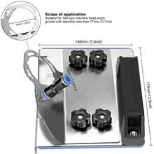 Soporte De Amoladora Angular Para Corte De Chaflán, Herramienta Para Biselar Baldosas De 45 Grados, Soporte De Amoladora Angular Con Manguera, Herramienta De Corte De Azulejos De Cerámica De 45 Grados, Soporte De Amoladora - Plateado - Ver 9