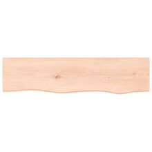 Estantería de pared Larryhot 80x20x4 cm madera maciza de roble sin tratar, Adaptable a múltiples estancias (entrada, baño, despacho), estructura robusta, fácil de montar, ideal para almacenaje y decoración - Marrón - Ver 4