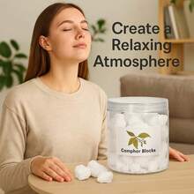 80/100g Bloques de alcanfor - Aroma fresco a base de plantas, purifica el aire rápidamente. Adecuado para el hogar, el estudio y la sala de yoga para crear un ambiente cómodo. Regalo de graduación, accesorio esencial de yoga u ornamento navideño