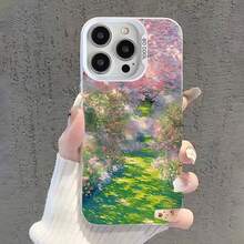 C-Claude Monet Garden Art Phone Case Cover Compatible With  17, 16, 15, 14, 13, 12, 11, Pro, XS, Max, Plus, Mini, SE White Candy Matte Shockproof Cover, Cover Compatible With  17 Case,  17 Pro Case,  17 Pro Max Case - Z1 - 查看 7