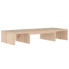 vidaXL Supporto per monitor 60x24x10,5 cm Legno di pino massiccio